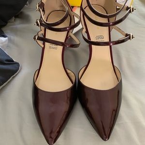 Wine colored shoes